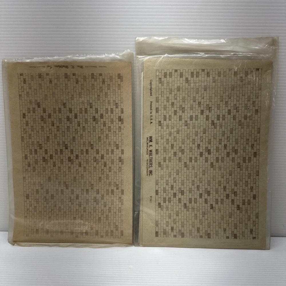 2 New WALTHERS HO Scale Building Paper V161 Yellow Ashland Stone Sheets 4pk Open